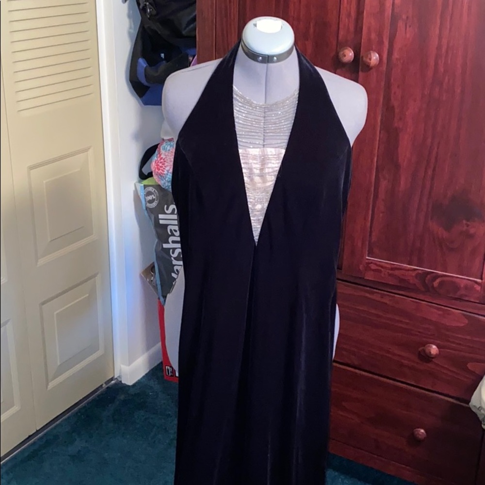 Black velvet gown